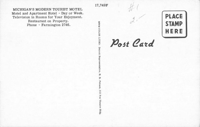 Park Motel (Rainbow Park Motel) - Old Postcard (newer photo)